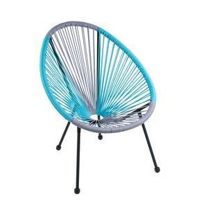 Fauteuil Estekid - 56 x 52 x H 65 cm - Bleu, gris