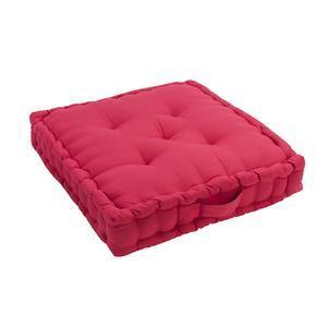 Coussin de sol - 50 x 50 x H 10 cm - Rose framboise