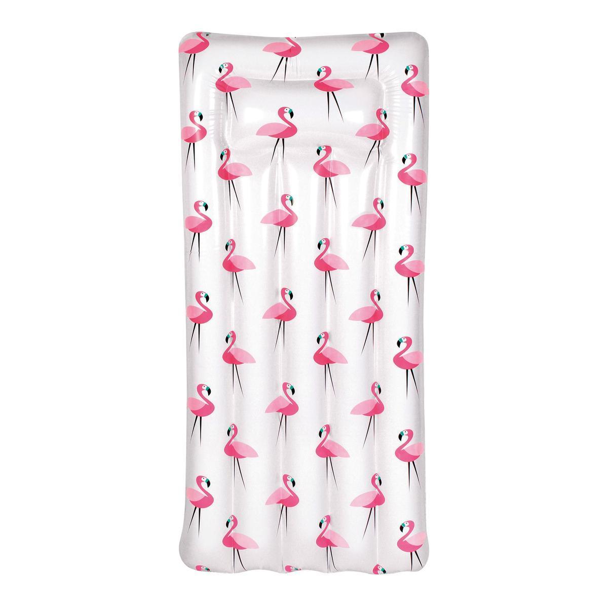 Matelas gonflable flamant rose XXL