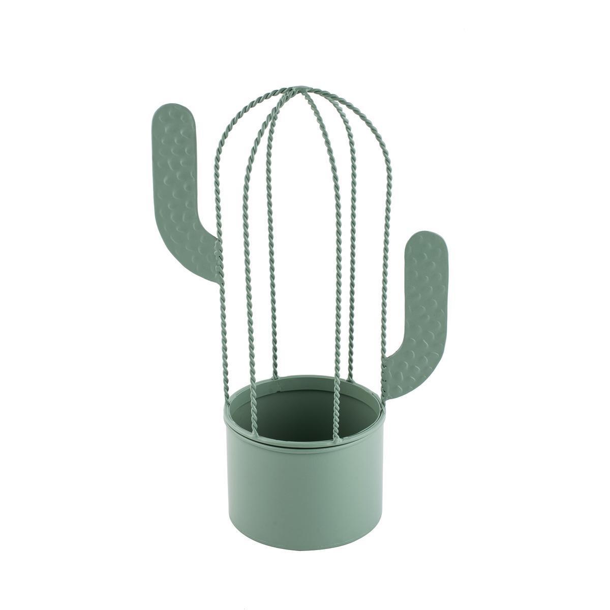Pot cactus - Vert - H 35,5 cm