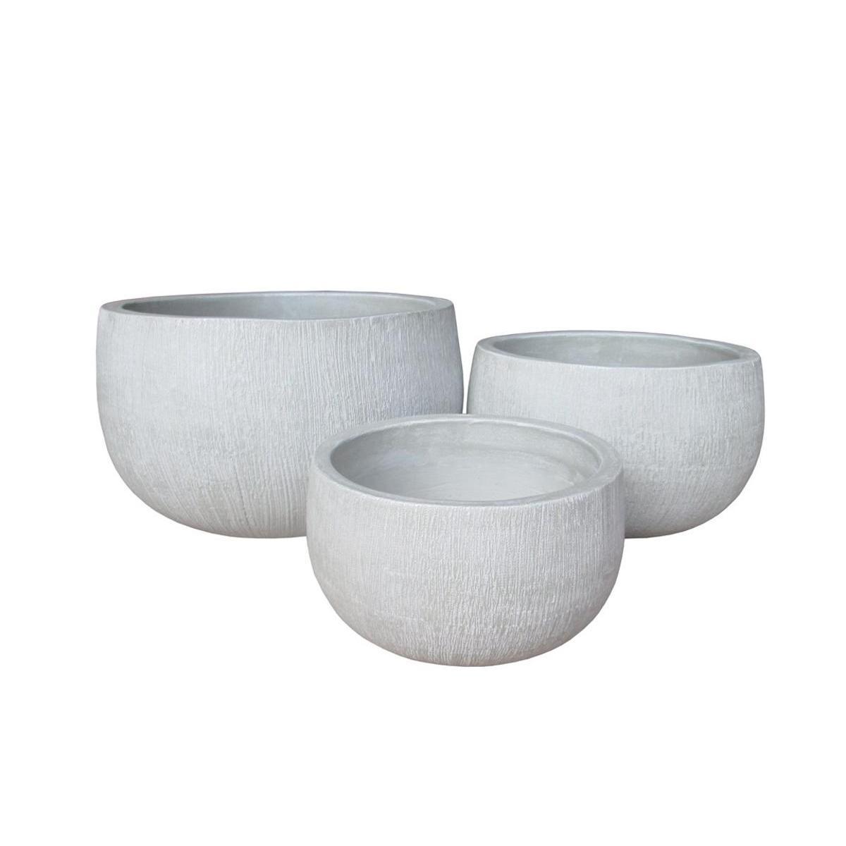 Pot Provence - ø 30.5 x H 16.5 cm - Gris, beige