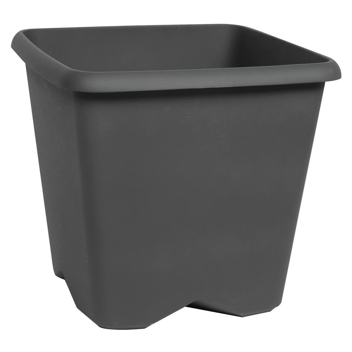 Pot carré Chorus - Gris - 34,5 x 34,5 x H 31,9 cm