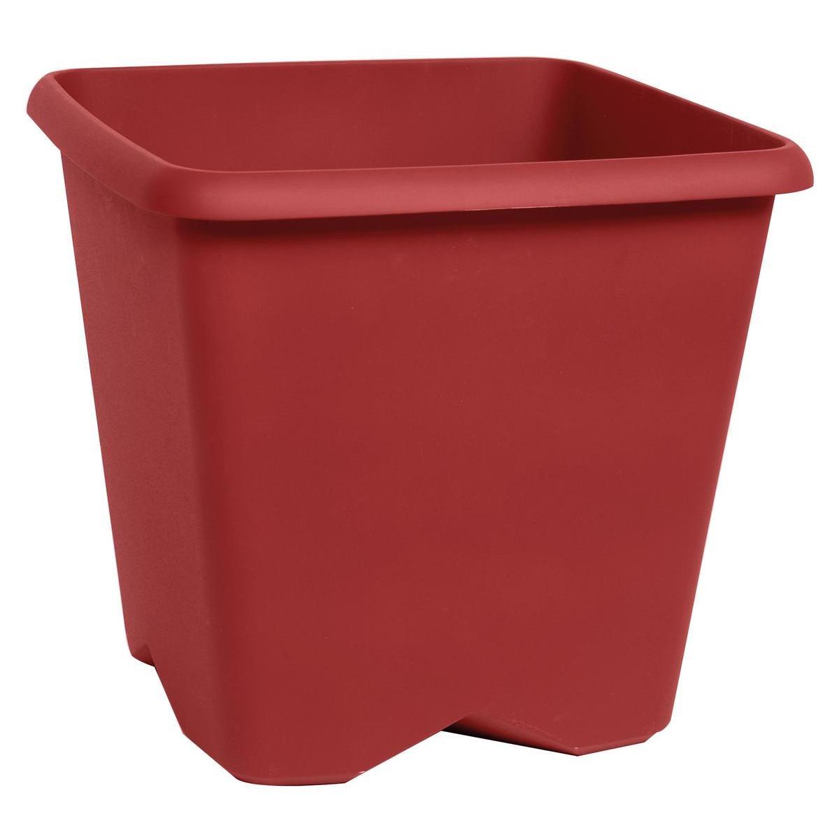 Pot carré Chorus - Rouge - 34,5 x 34,5 x H 31,9 cm