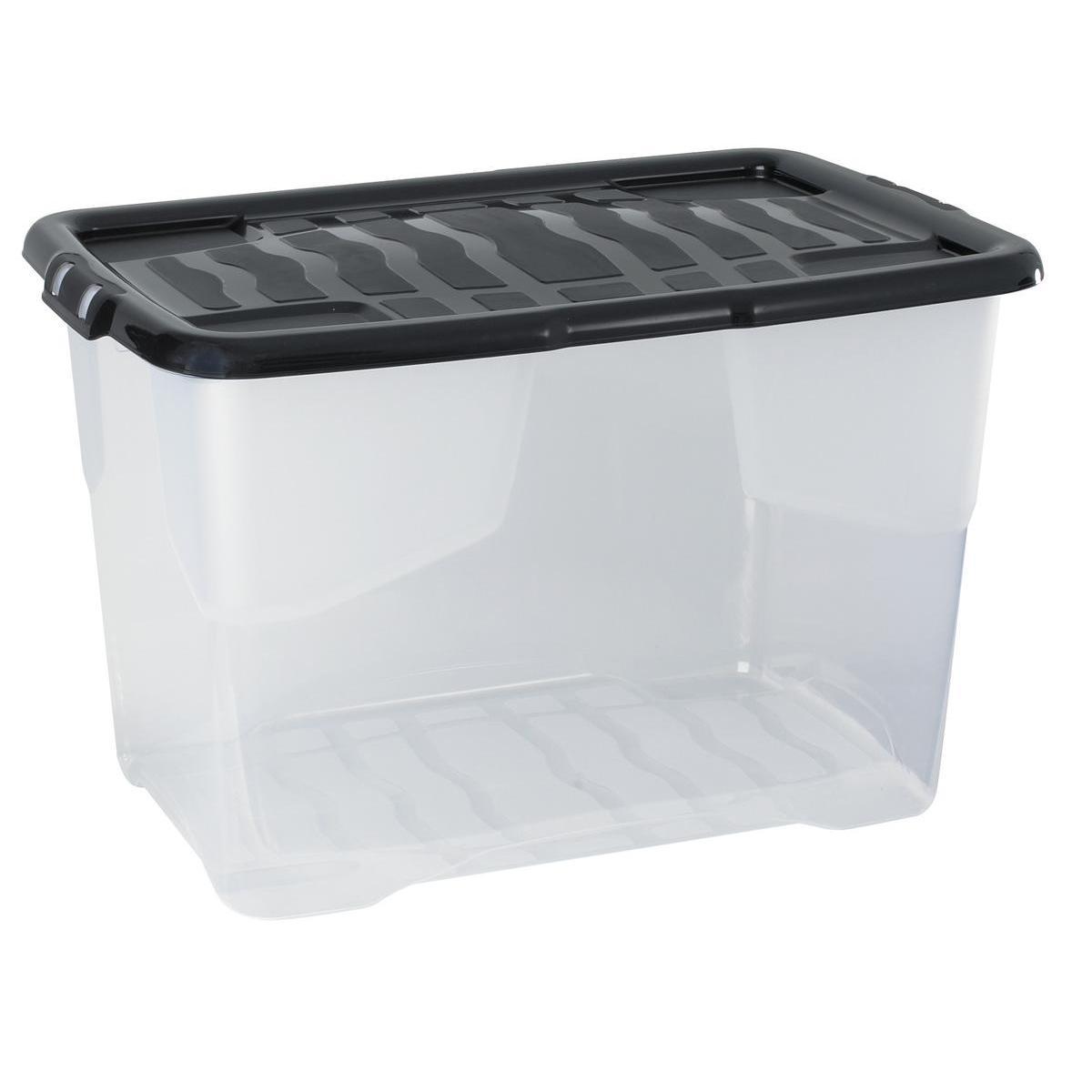 Boîte de rangement transparente 65 L