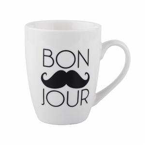 Mug décoré - 33 cl - Noir et blanc