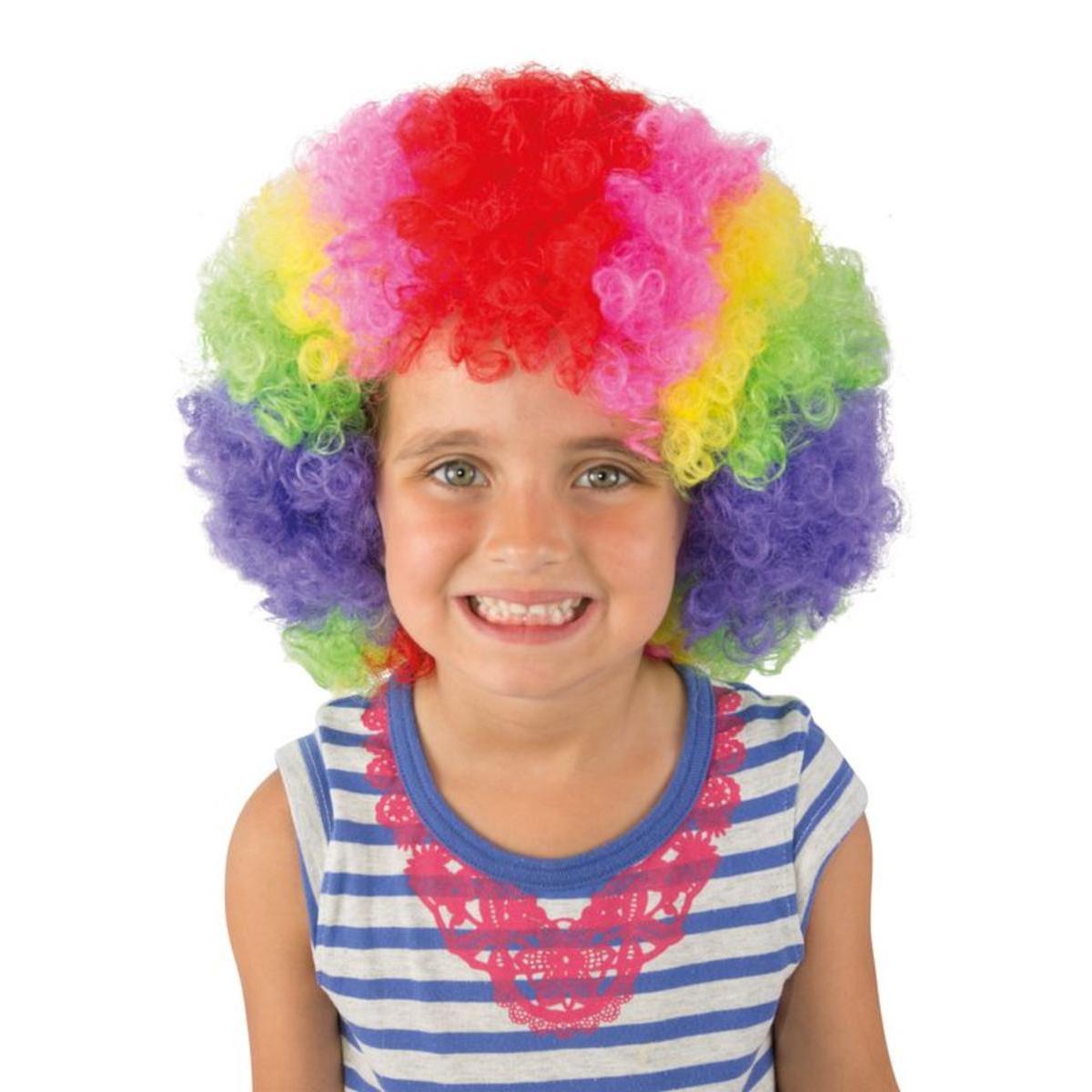Perruque Clown Pop - Taille enfant - L 21 x H 4 x l 18.5 cm - Multicolore - PTIT CLOWN
