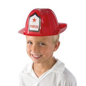 Casque de pompier enfant - L 26 x H 12 x l 22 cm - Rouge - PTIT CLOWN