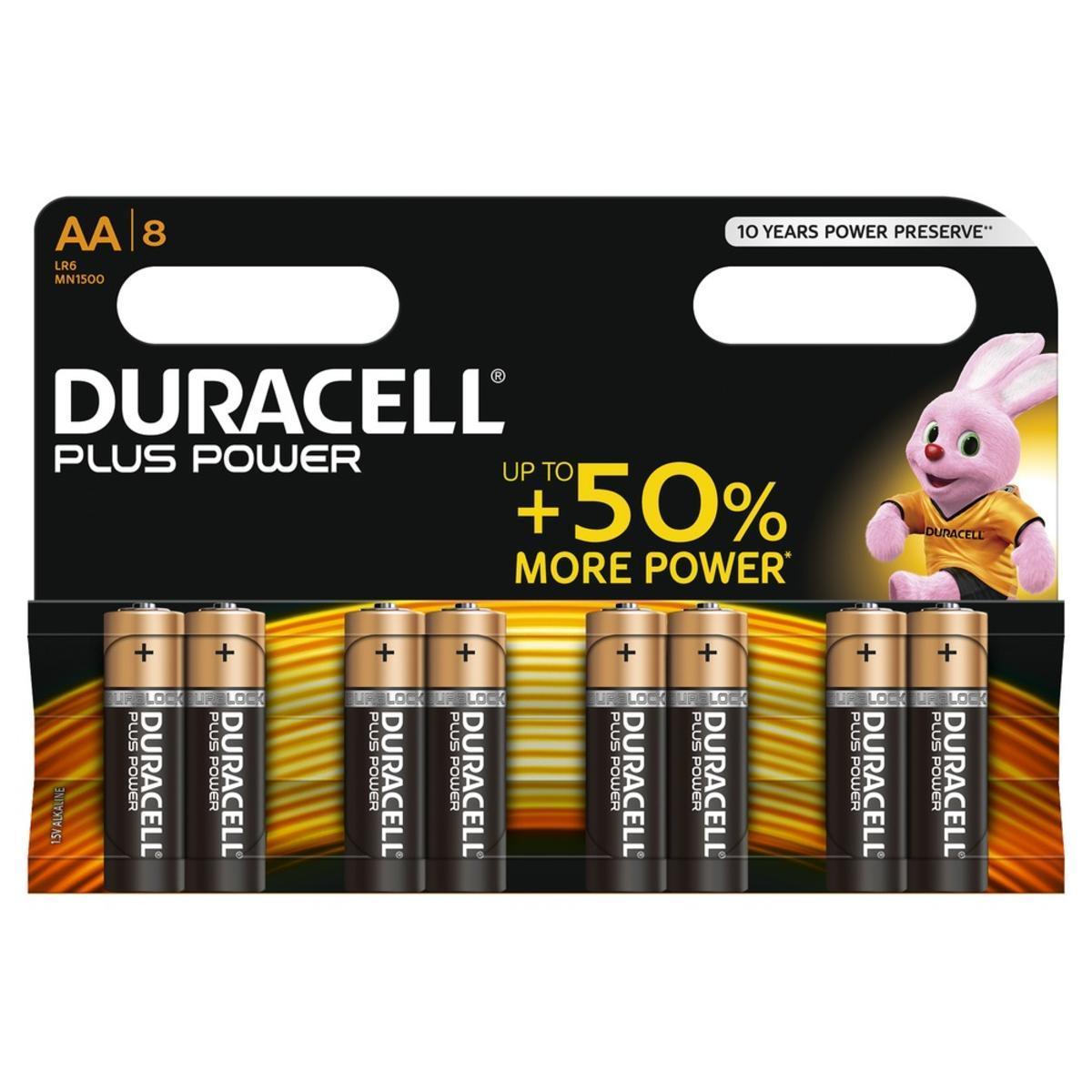 Piles Duracell Plus Power AA