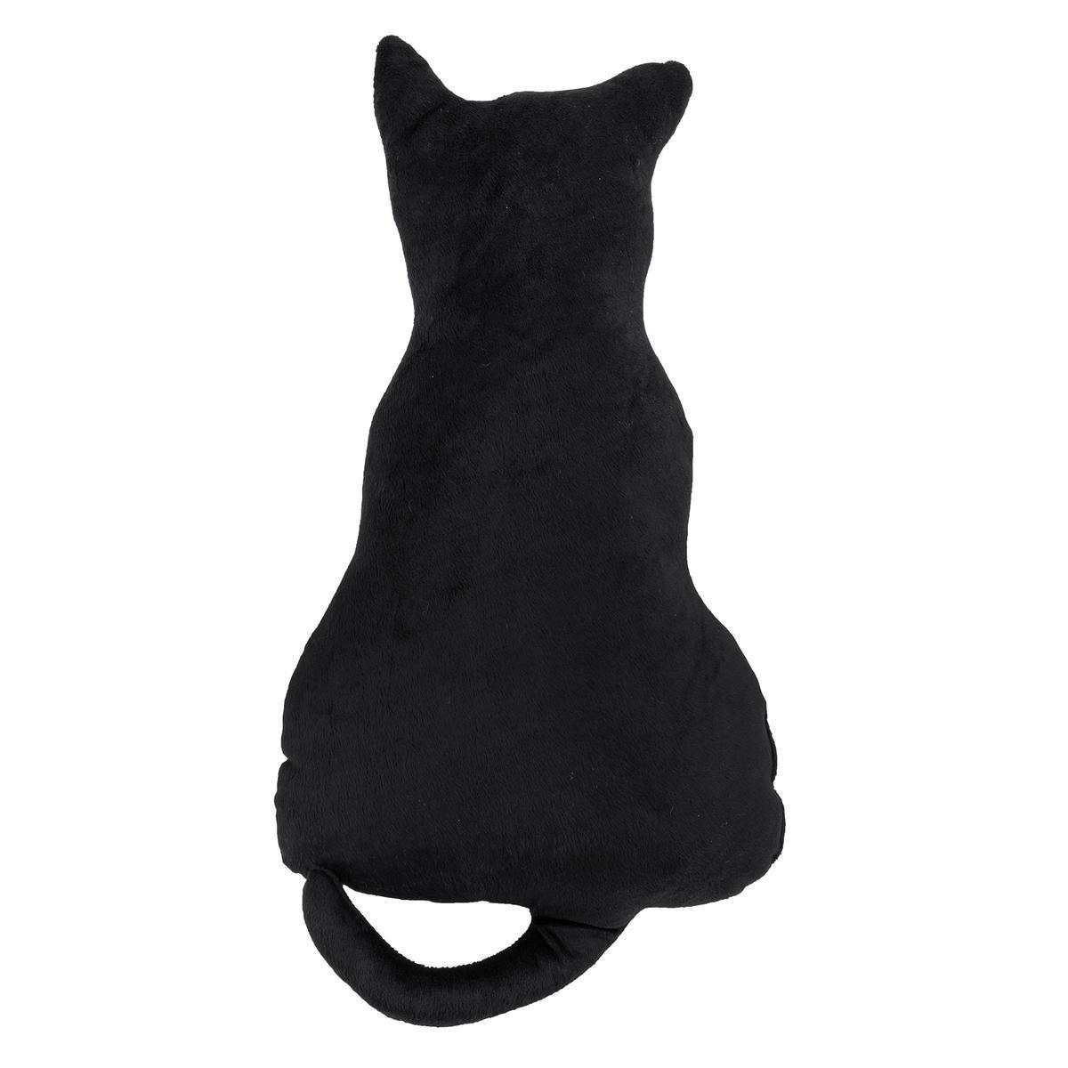 Coussin chat - 27 x 50 cm - Noir