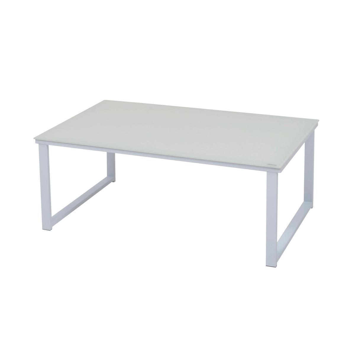 Table basse - 80 x 50 x H 32 cm - Blanc