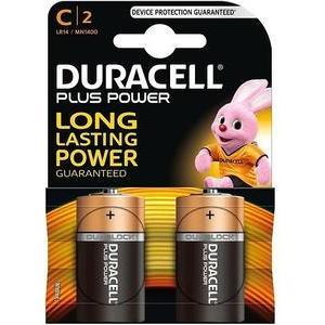 2 piles C Duracell Plus Power