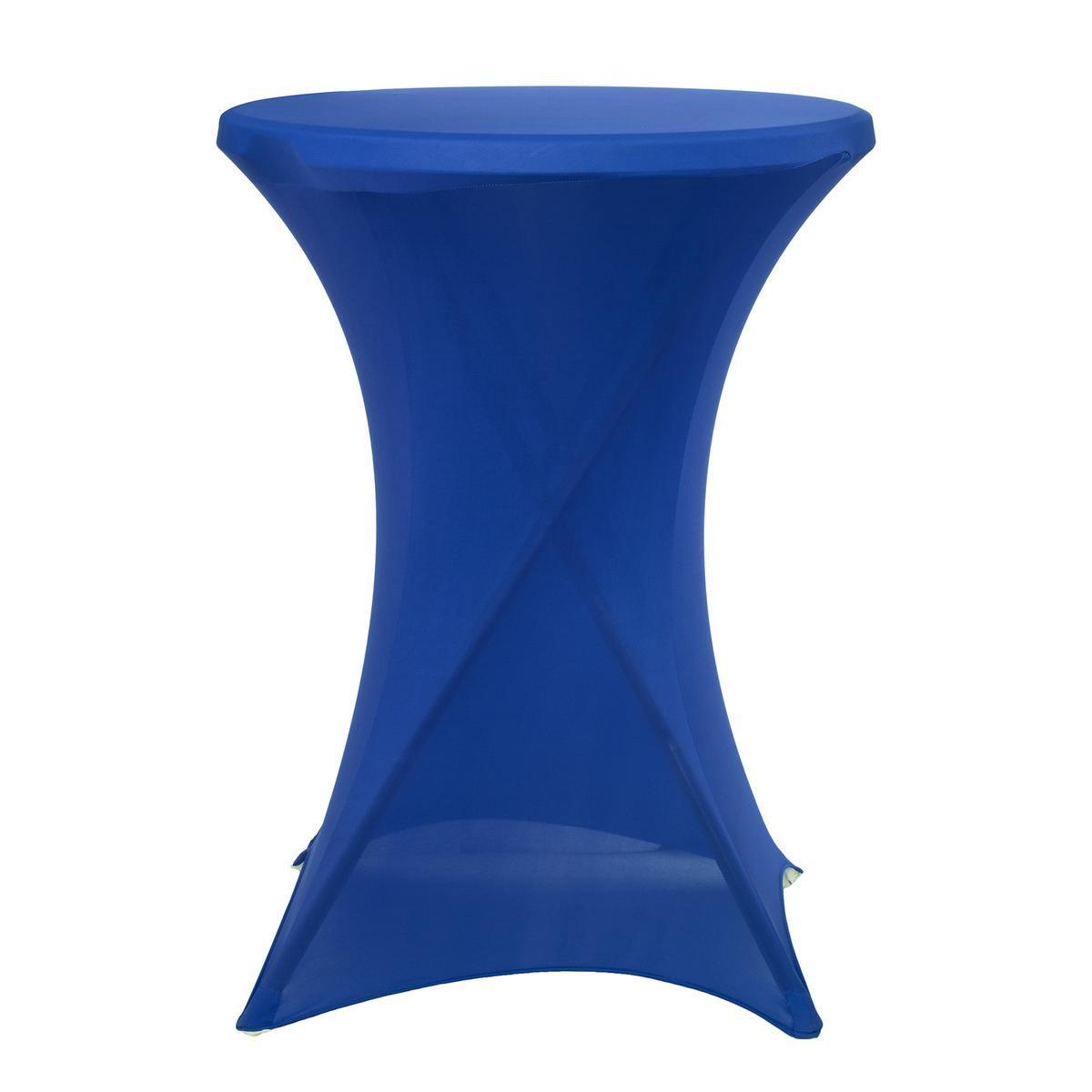 Housse de table pour mange-debout - ø 80 x 110 cm - Bleu