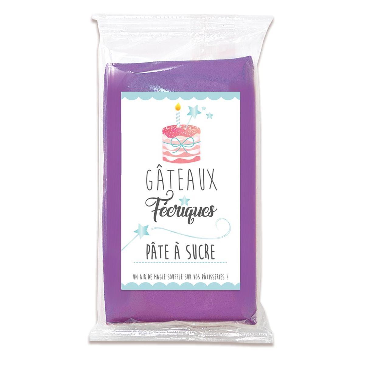 Pâte à sucre - 250 g - Différents coloris - Violet