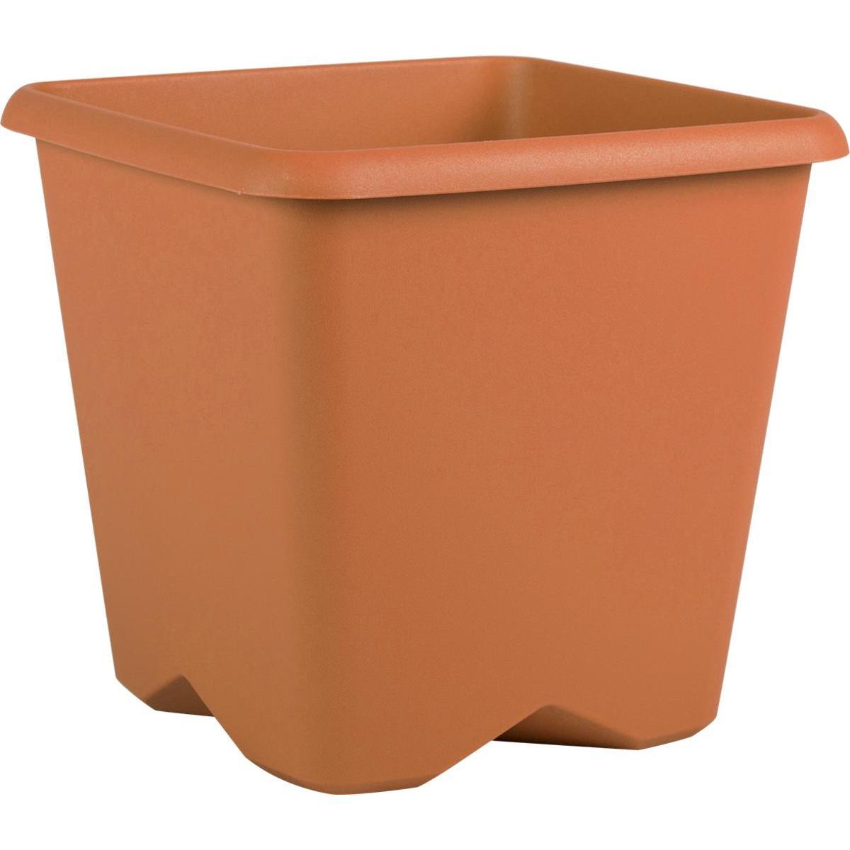 Pot Chorus - L 40 x H 36.4 x l 40 cm - Orange terracotta