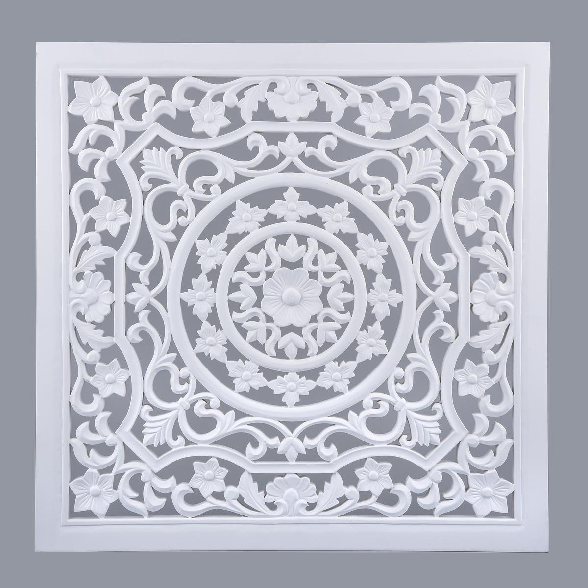 Décoration murale Arabesque - 50 x 50 cm - Blanc