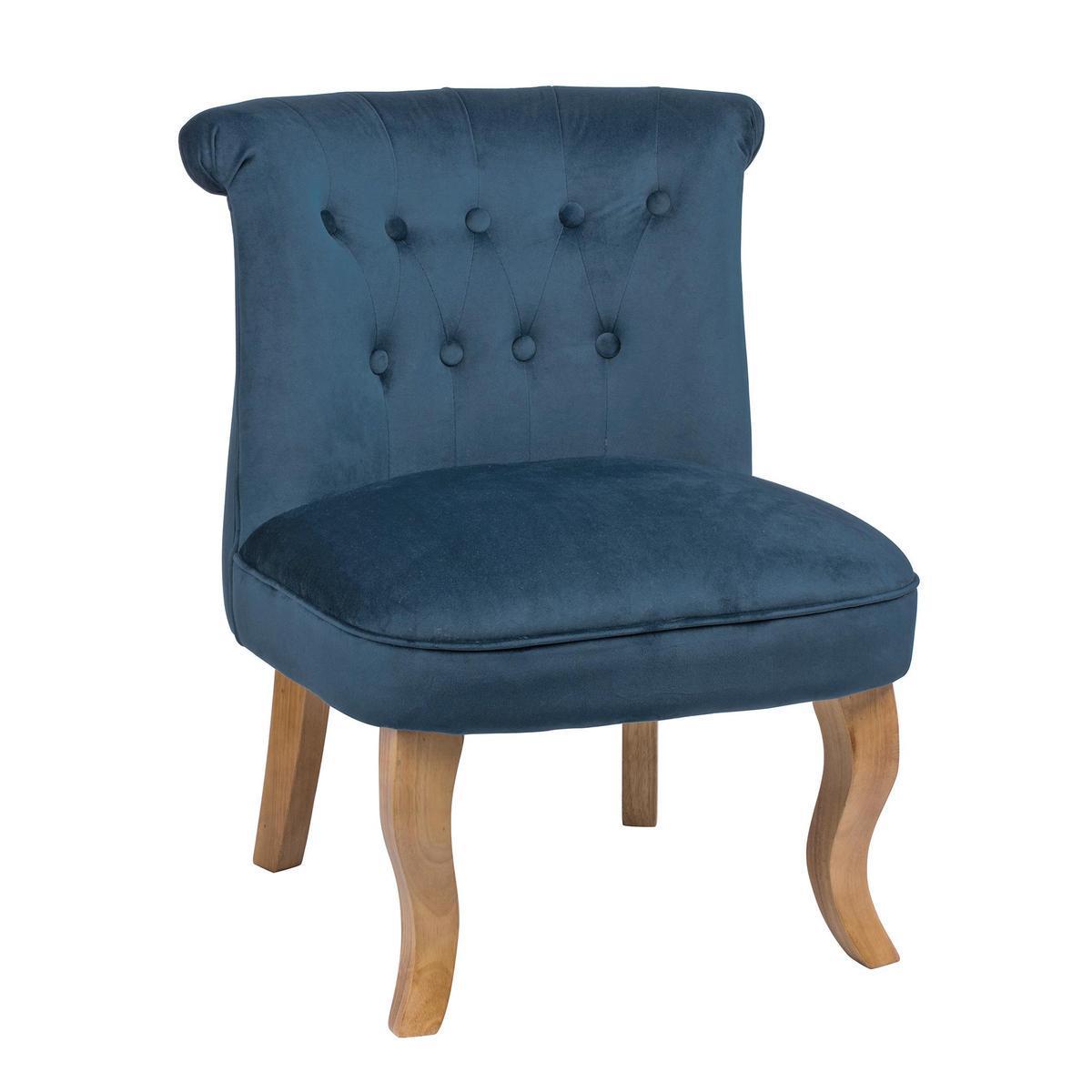 Fauteuil Crapaud en velours - Bleu