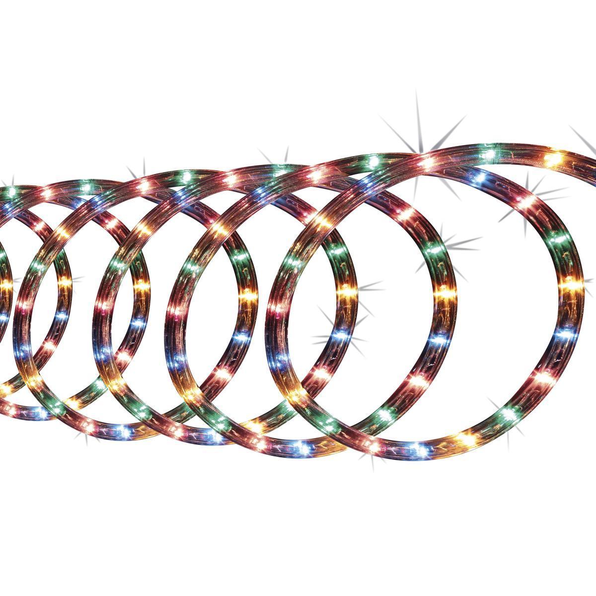 Guirlande électrique tube LED - 10 m - Multicolore
