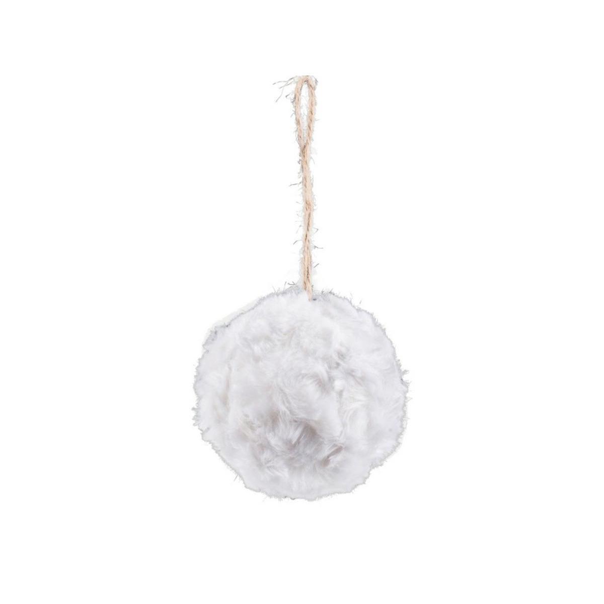 Boule de Noël douce - ø 8 cm - Blanc