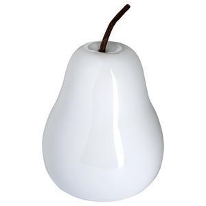 Déco ceram poire irisee h14.5cm