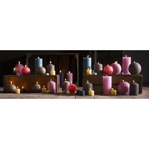 Bougie boule marbrée non-parfumée - ø 10 cm - Différents coloris - Gris - K.KOON