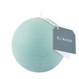 Bougie boule marbrée non - parfumée - ø 10 cm - Différents coloris - Vert menthe - K.KOON