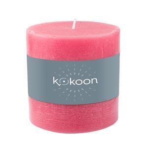 Bougie cylindrique marbrée non - parfumée - ø 10 x H 10 cm - Différents coloris - Rose fuchsia - K.KOON