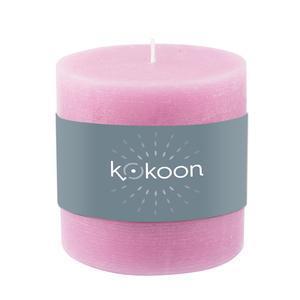 Bougie cylindrique marbrée non - parfumée - ø 10 x H 10 cm - Différents modèles - Rose - K.KOON