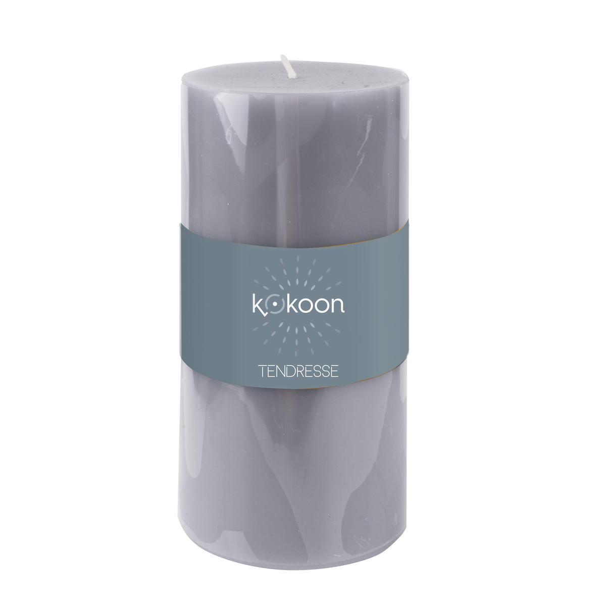 Bougie cylindrique parfumée - ø 6.8 x H 14 cm - Différents modèles et parfums - Gris - K.KOON