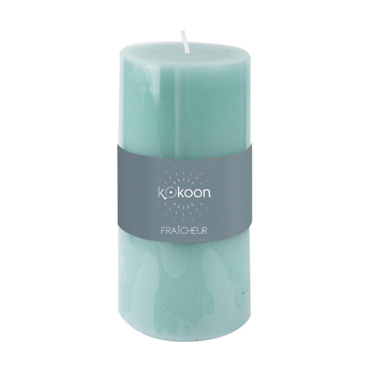 Bougie cylindrique parfumée - ø 6.8 x H 14 cm - Différents modèles et parfums - Vert menthe - K.KOON