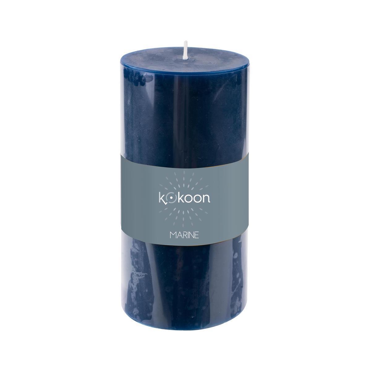 Bougie cylindrique parfumée - ø 6.8 x H 14 cm - Bleu - K.KOON