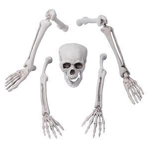 Décoration squelette décomposé - 5 pièces - L 33 x H 11 x l 33 cm - Blanc