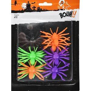 12 araignées déco - Multicolore