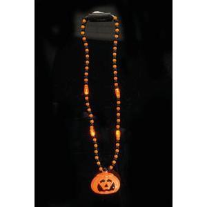 Collier lumineux d'Halloween - 45 cm - Différents modèles - Blanc, violet, orange, noir