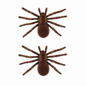 2 araignées effet velours - 19 x 14.5 x 3.5 cm - Différents modèles - Marron, noir