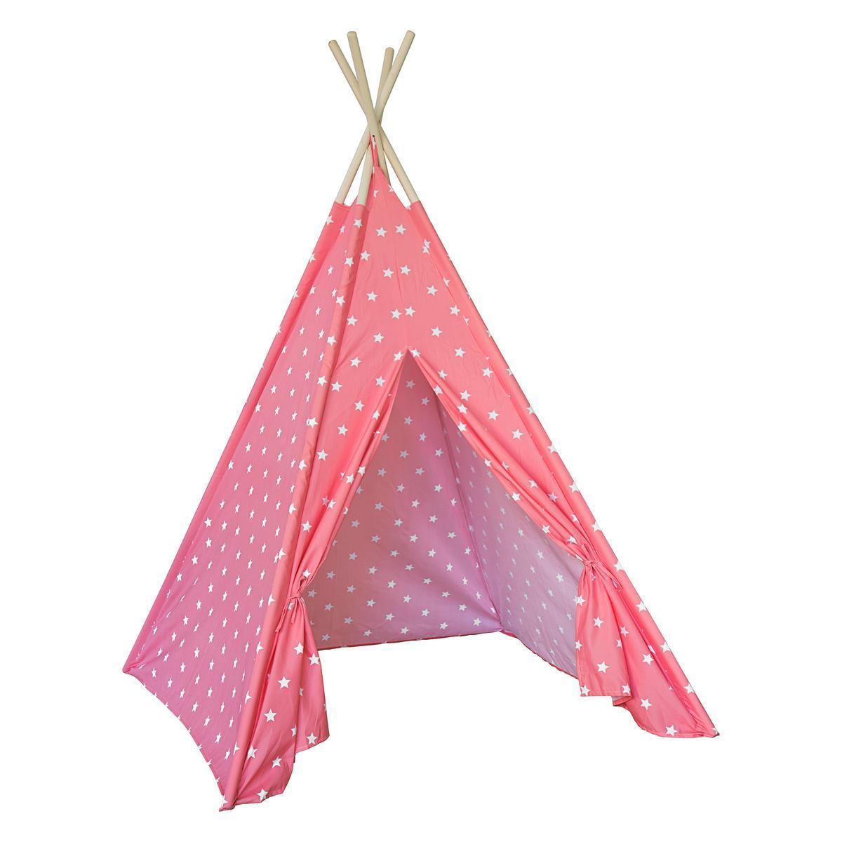 Tipi déco pour enfant - 120 x 120 x H 160 cm - Rose - Mini K.KOON