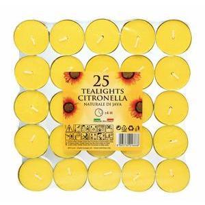 25 bougies chauffe-plat citronnelle