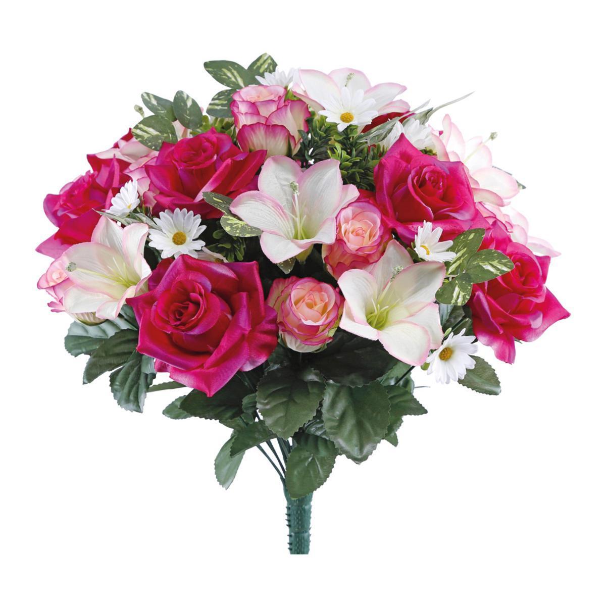 Bouquet de roses et de lys