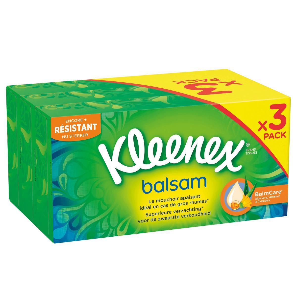 3 boîtes de Kleenex Balsam