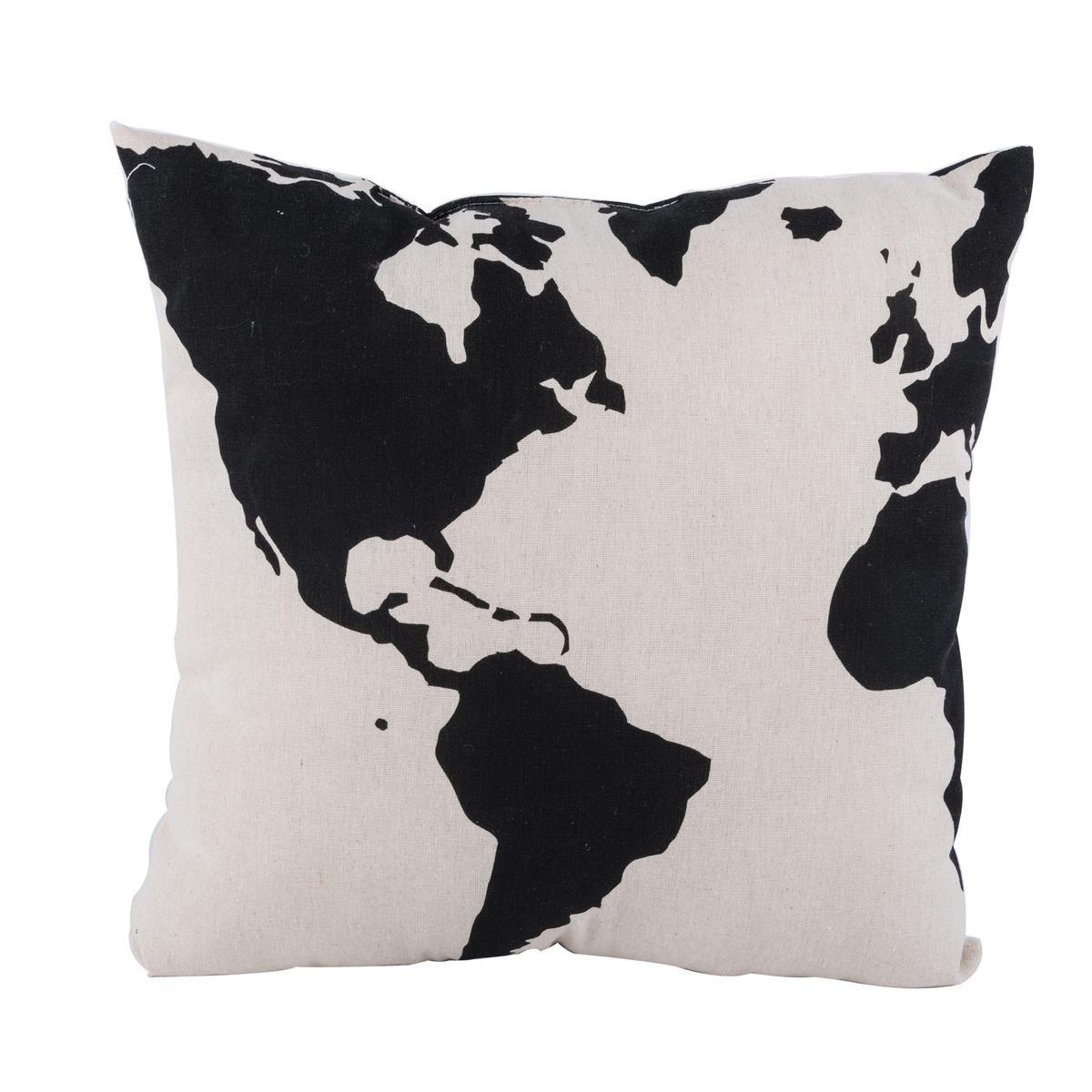 Coussin mappemonde