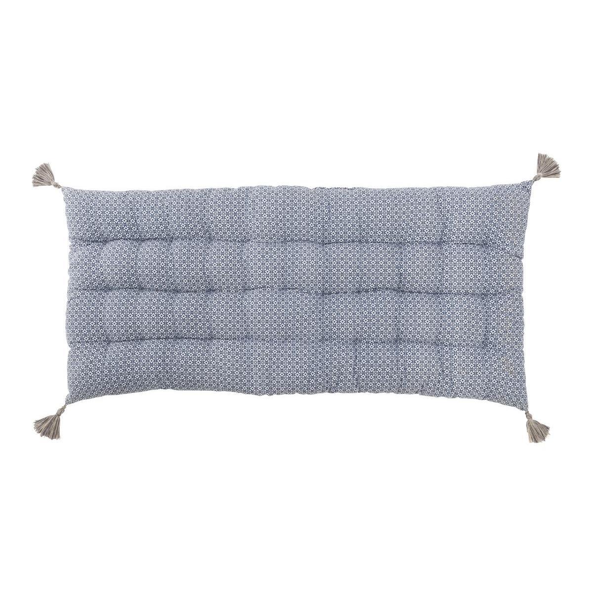 Coussin de sol long - 60 x 120 cm - Bleu