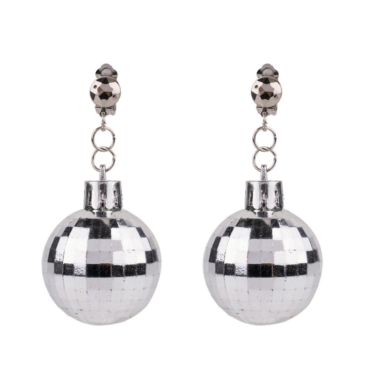 Boucles d'oreilles boule disco