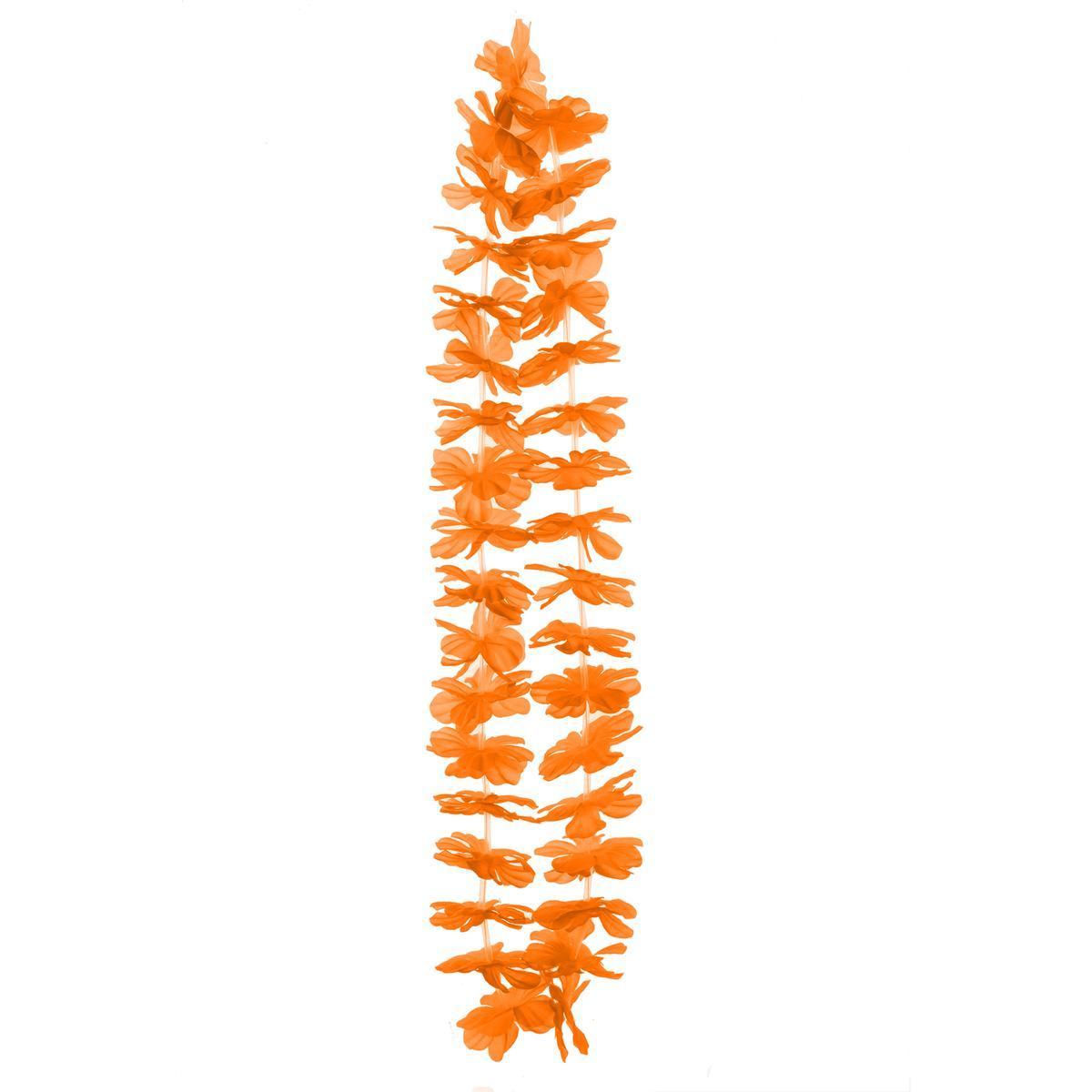 Collier de fleurs fluo - Orange