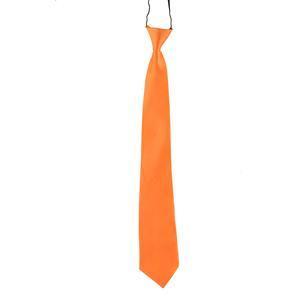 Cravate satin fluo - Orange