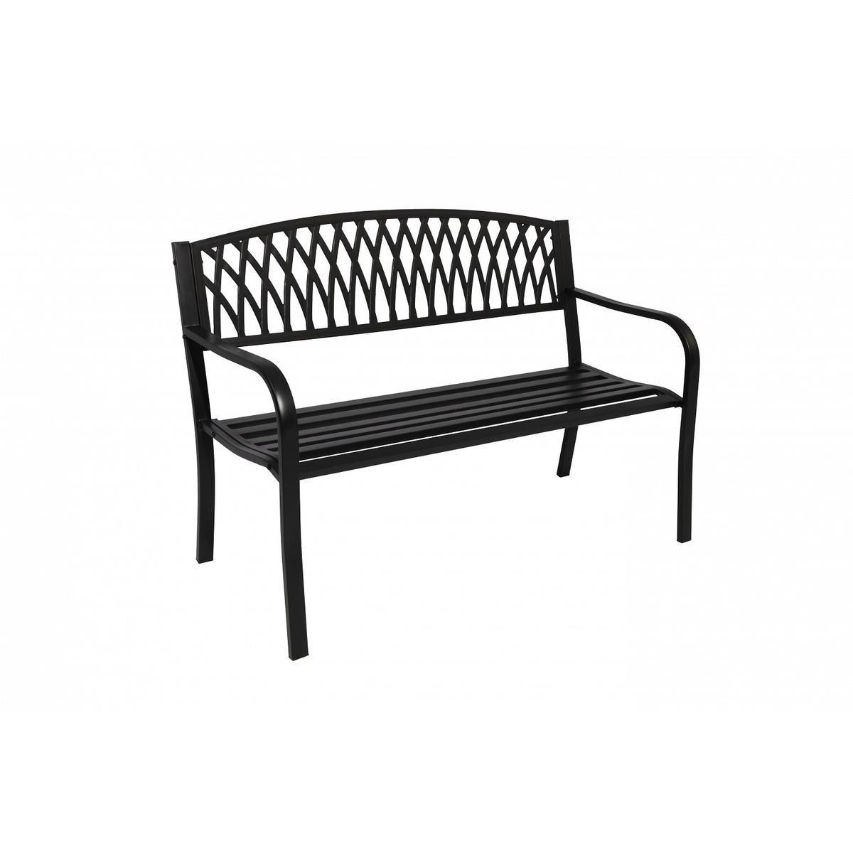 Banc Square - 125 x 60 x H 85 cm - Noir - MOOREA