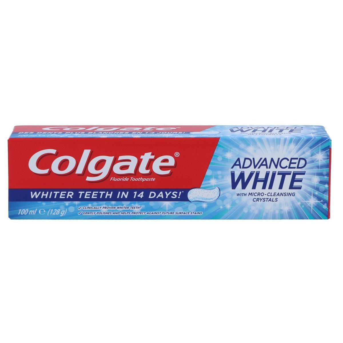 Dentifrice Colgate advanced white - 100 ml - Blanc