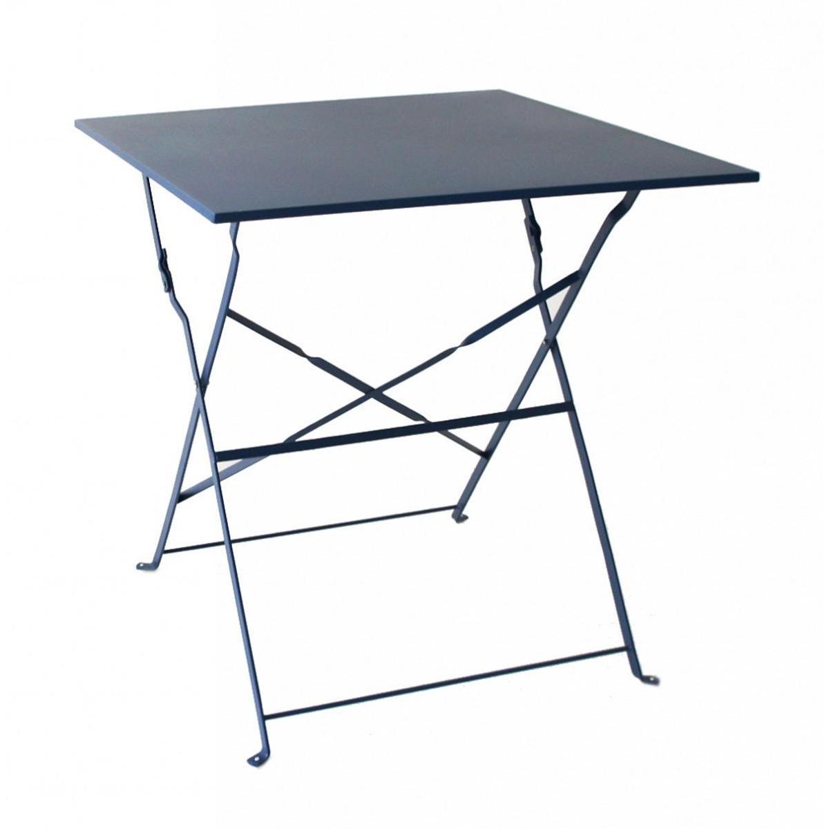 Table Diana carrée - 70 x 70 x H 71 cm - Bleu - MOOREA