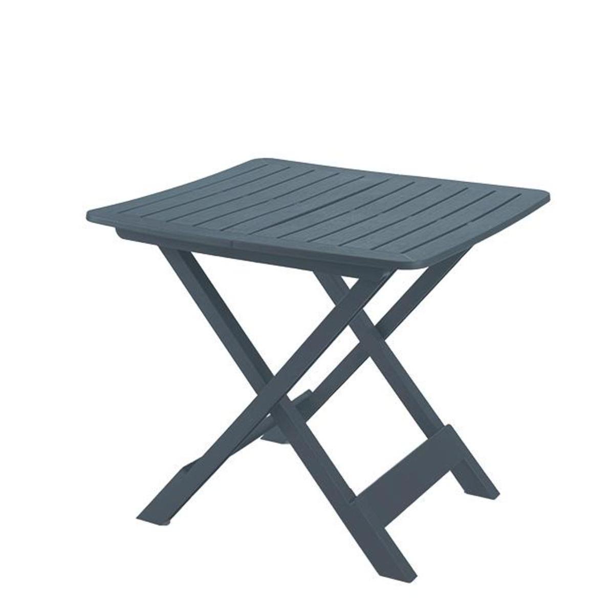 Table pliante imitation bois - 79 x H 70 x 72 cm - Gris