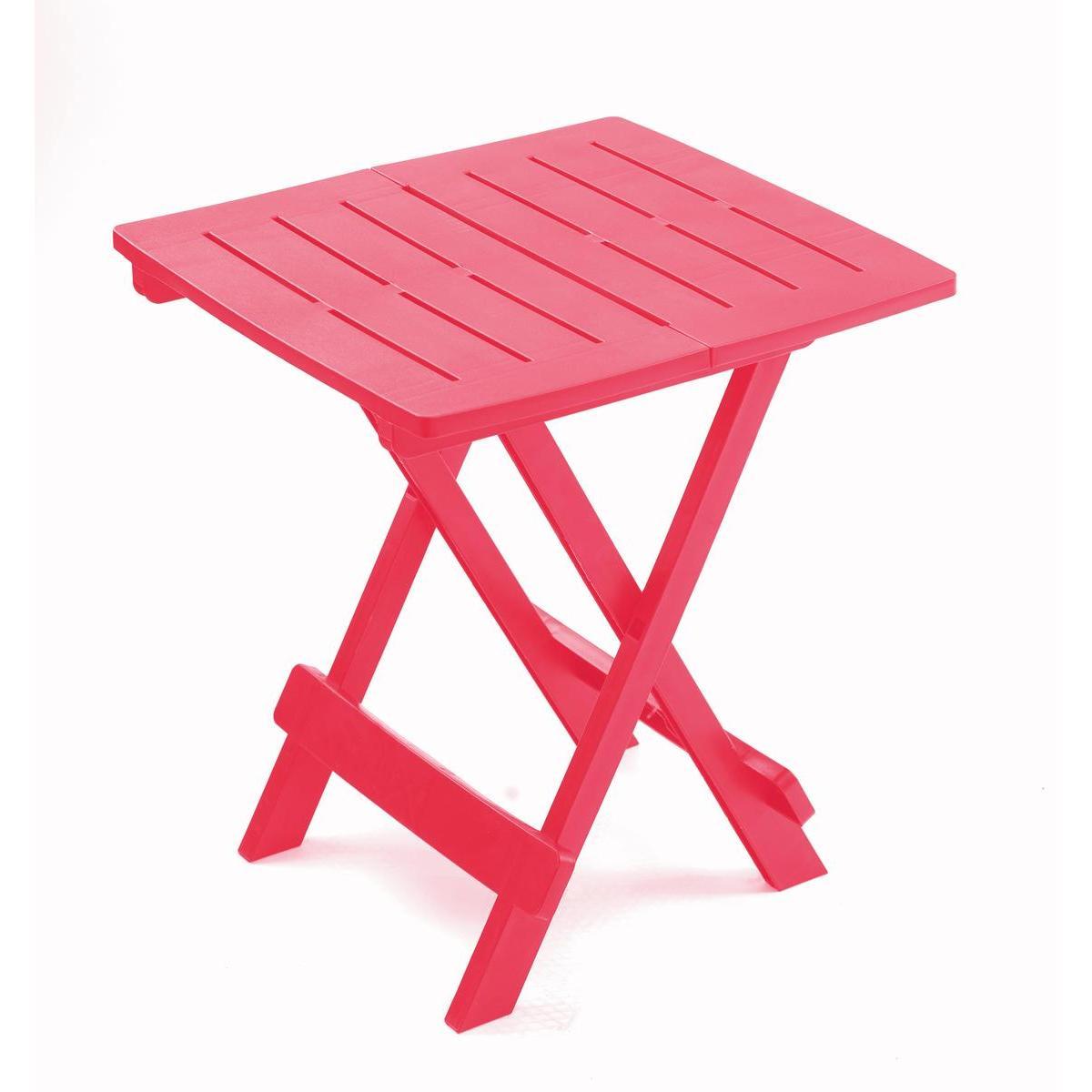 Table d'appoint Adiko - 44 x 44 x H 50 cm - Rouge fraise