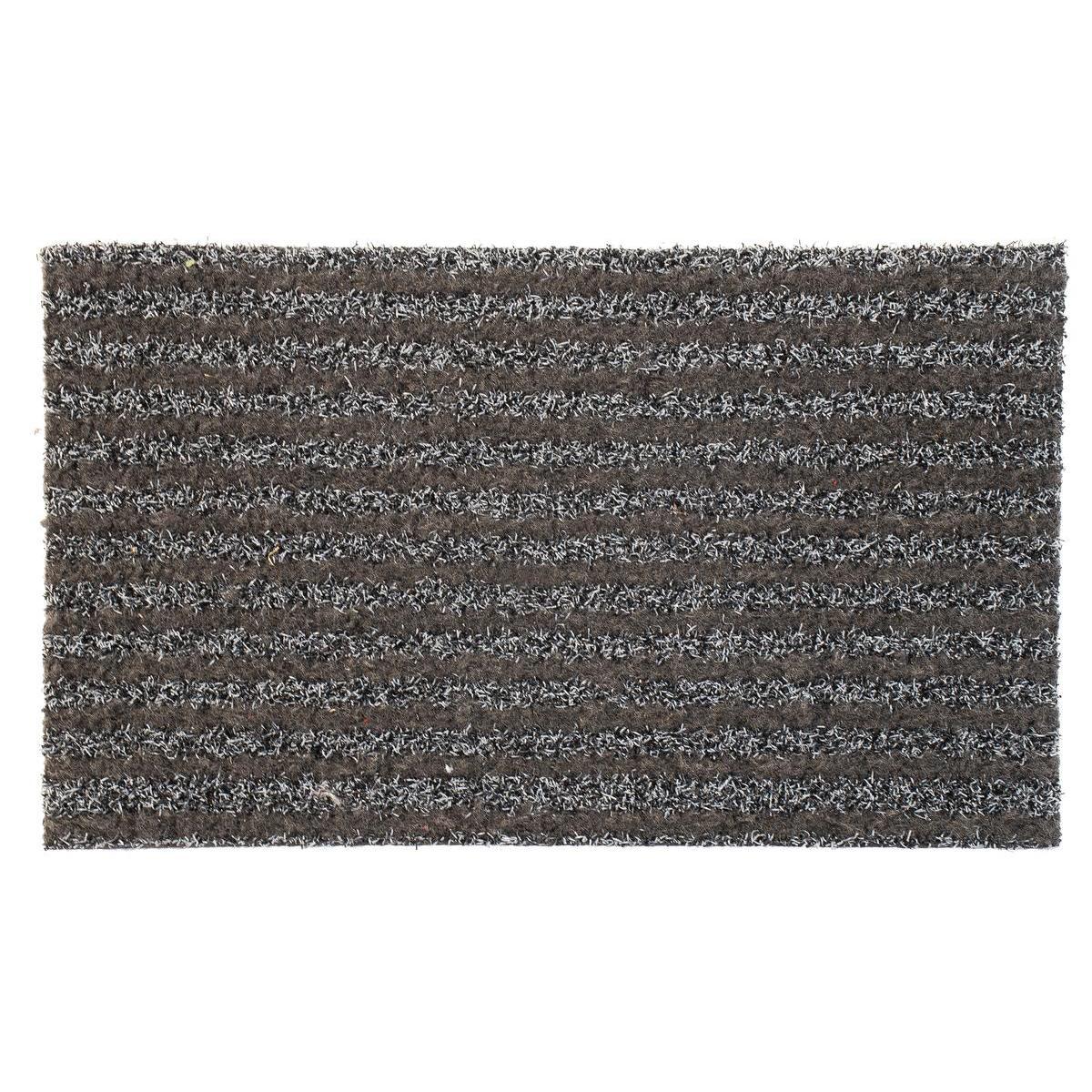 Tapis à bandes grattantes - L 60 x l 40 cm - Gris