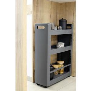 Desserte 3 niveaux Mobilo - L 60 x H 79 x l 22 cm - Différents modèles - Gris